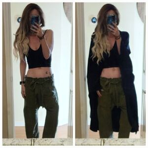 OOAK CUSTOM HAND DYED Free People Sky Rider Harem Drop Crotch Pant